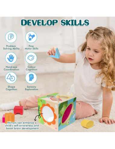 Cubo de Actividades Montessori Ancaixin 6 en 1 para Bebés