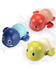 Juguetes de Baño TOHIBEE Tortugas Flotantes 3 Piezas 2