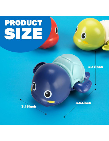 Juguetes de Baño TOHIBEE Tortugas Flotantes 3 Piezas