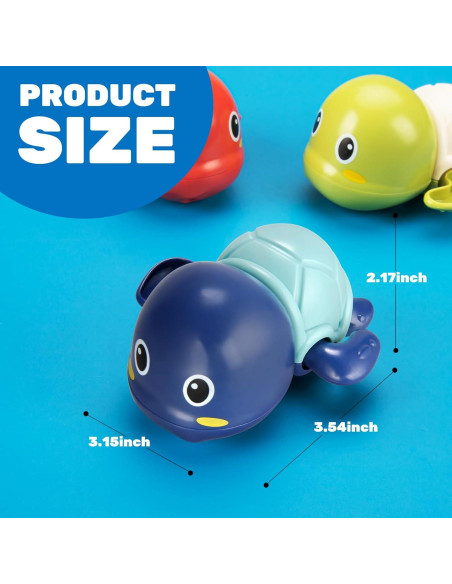 Juguetes de Baño TOHIBEE Tortugas Flotantes 3 Piezas