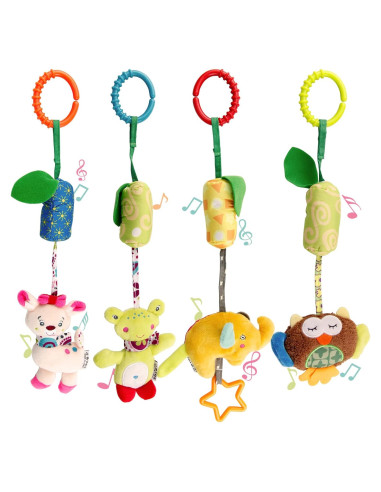 4 Juguetes Colgantes para Cochecito Bebé Sealive 30cm
