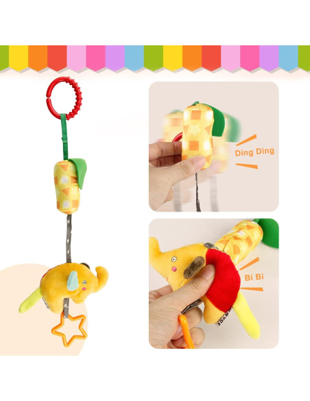 4 Juguetes Colgantes para Cochecito Bebé Sealive 30cm
