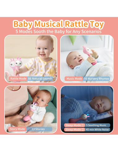 Sonajero Musical Alilo Smarty Bunny Rosa 0-24 Meses