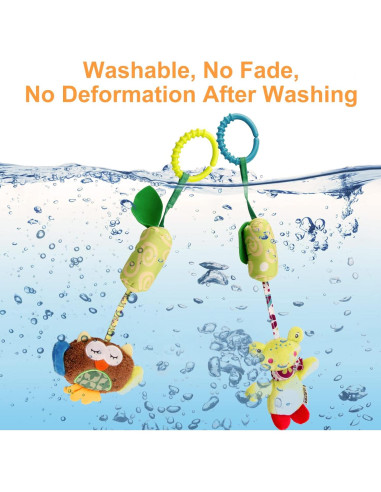 4 Juguetes Colgantes para Cochecito Bebé Sealive 30cm