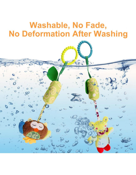 4 Juguetes Colgantes para Cochecito Bebé Sealive 30cm