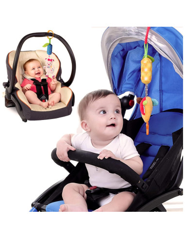 4 Juguetes Colgantes para Cochecito Bebé Sealive 30cm