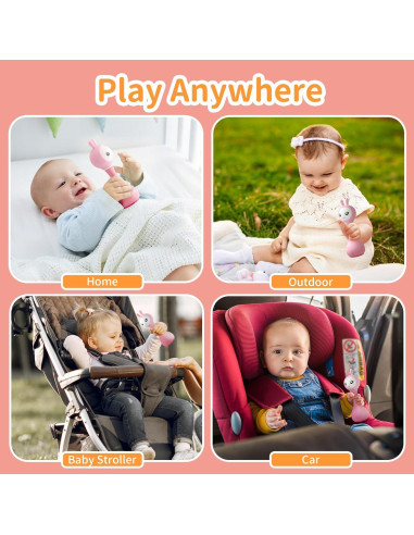 Sonajero Musical Alilo Smarty Bunny Rosa 0-24 Meses