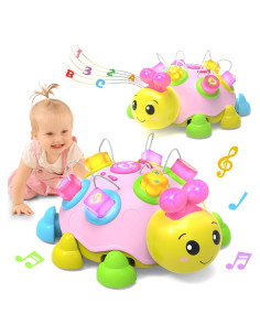 Juguete de Arrastre Musical Mariquita Rosa - Educativo 6-12 Meses