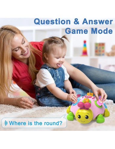 Juguete de Arrastre Musical Mariquita Rosa - Educativo 6-12 Meses