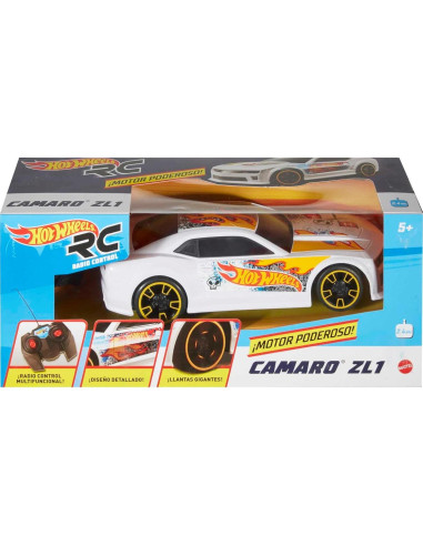 Coche de Juguete RC Hot Wheels Camaro ZL1 Blanco 8,05 km/h