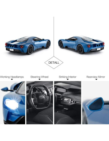 Coche RC Rastar Ford GT 1/14 Azul Control Remoto