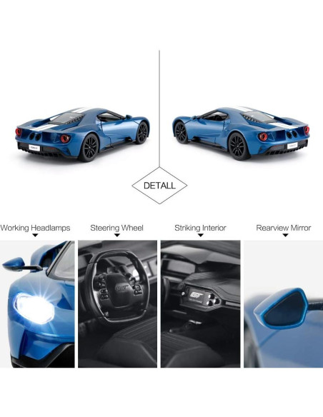 Coche RC Rastar Ford GT 1/14 Azul Control Remoto