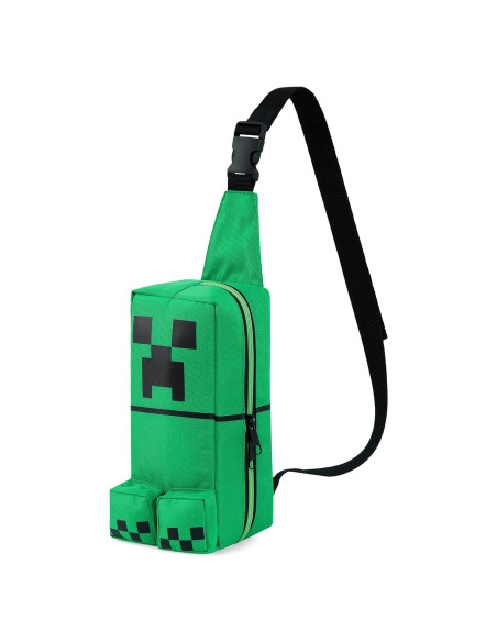 Bolsa Cruzada Minecraft Creeper Verde para Niños