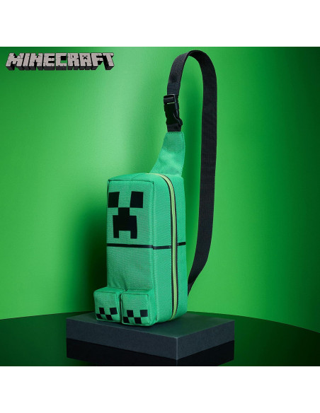Bolsa Cruzada Minecraft Creeper Verde para Niños