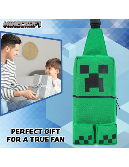 Bolsa Cruzada Minecraft Creeper Verde para Niños