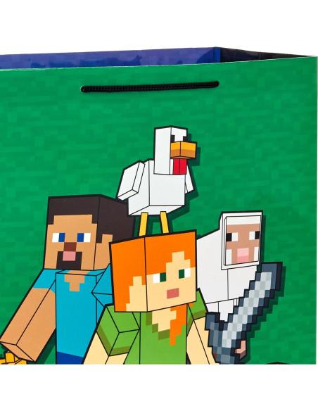 Paquete de 2 Bolsas de Regalo Hallmark Minecraft 26x33cm