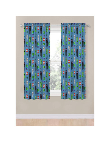 Cortinas para Niños Jay Franco Minecraft 2 Piezas 63 cm