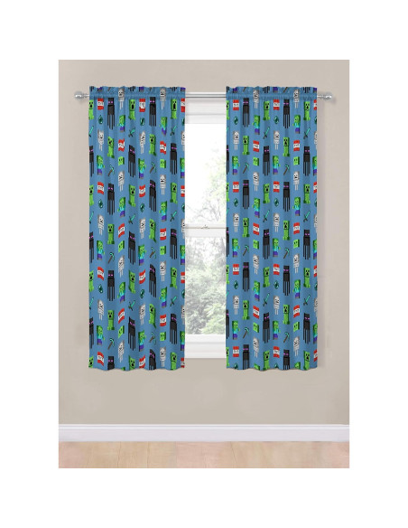 Cortinas para Niños Jay Franco Minecraft 2 Piezas 63 cm