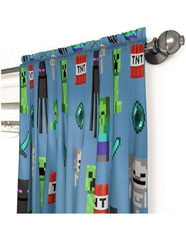 Cortinas para Niños Jay Franco Minecraft 2 Piezas 63 cm