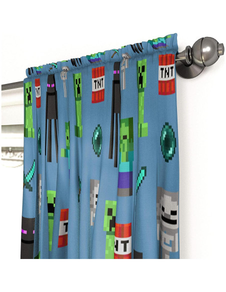 Cortinas para Niños Jay Franco Minecraft 2 Piezas 63 cm