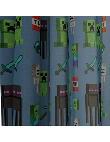 Cortinas para Niños Jay Franco Minecraft 2 Piezas 63 cm