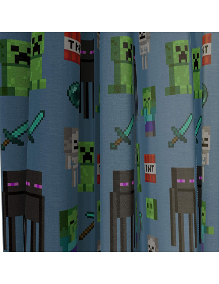 Cortinas para Niños Jay Franco Minecraft 2 Piezas 63 cm