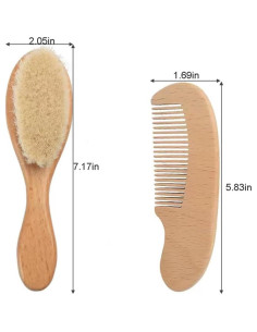 Set de Cepillo y Peine PandaEar para Bebés - 3 Piezas 2