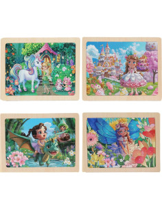 4 Juegos de Rompecabezas de Madera MAX JHQIQU 24 Piezas 2