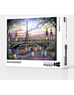 Rompecabezas de Madera 1000 Piezas Torre Eiffel 75x50cm 2