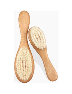 Cepillo de Madera para Bebés BoAn con Cerdas de Cabra Suaves 2