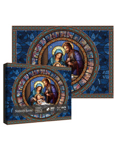 Rompecabezas de Vidrio Templado BBOLDIN Natividad 1000 Piezas