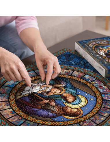 Rompecabezas de Vidrio Templado BBOLDIN Natividad 1000 Piezas