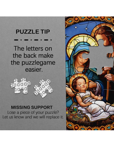 Rompecabezas de Vidrio Templado BBOLDIN Natividad 1000 Piezas