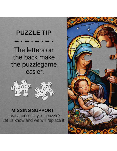 Rompecabezas de Vidrio Templado BBOLDIN Natividad 1000 Piezas