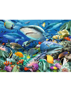 Rompecabezas Ravensburger Shark Reef 100 Piezas XXL Niños 2