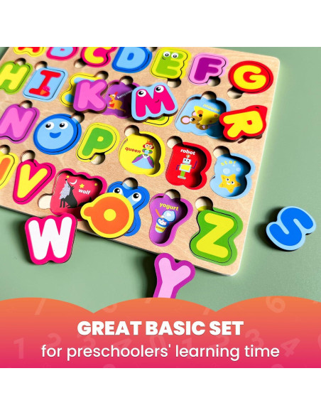 Puzzle Montessori Alfabeto Quokka Madera 24,89x18,74cm