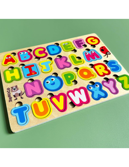 Puzzle Montessori Alfabeto Quokka Madera 24,89x18,74cm