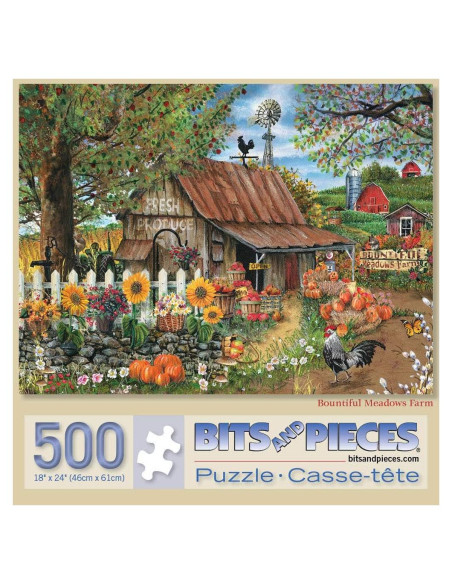 Rompecabezas 500 Piezas Bits and Pieces Granja Thomas Wood