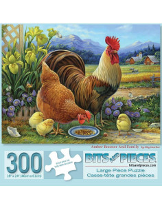 Rompecabezas 300 Piezas Bits and Pieces Gallo Ámbar 48x61 cm 2