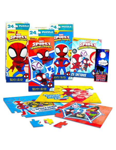 Conjunto de Rompecabezas Spidey y Amigos - 3 Piezas 24x cada uno