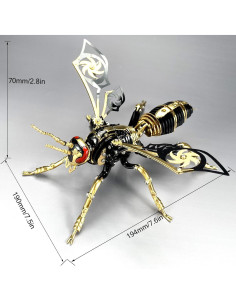 Rompecabezas 3D de Metal Afftiny Avispa Gigante DIY 2