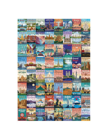 Rompecabezas de Viaje BBOLDIN 1000 Piezas Monumentos Mundiales