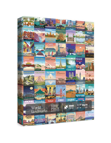 Rompecabezas de Viaje BBOLDIN 1000 Piezas Monumentos Mundiales
