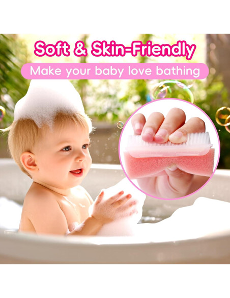 Set de Cepillos para Costra Láctea Bebés YESYBC Rosa