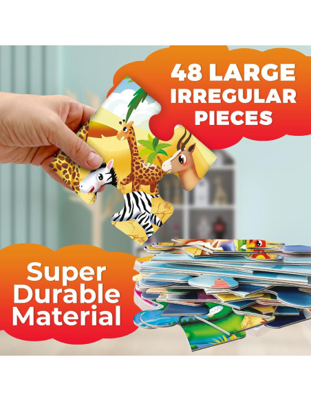 Puzzle de Suelo Gigante QUOKKA África 61x91 cm 48 Piezas