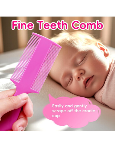 Set de Cepillos para Costra Láctea Bebés YESYBC Rosa