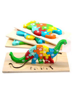 Rompecabezas de Madera Montessori Mama para Niños 2-4 Años