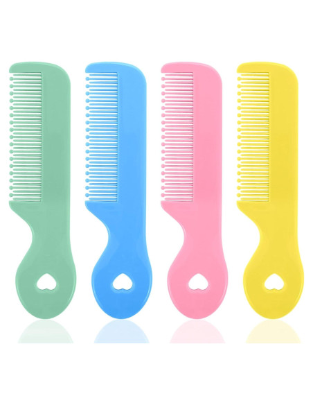 Juego de 4 Peines Suaves para Bebés y Niños - Cuidado del Cabello