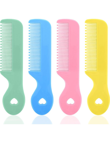 Juego de 4 Peines Suaves para Bebés y Niños - Cuidado del Cabello