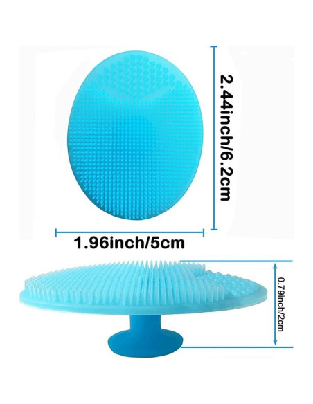 Set de Cepillos para Bebé - 3 Piezas Azul - Silicona Hipoalergénica